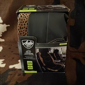 “Auto Drive” 2-Pack Leopard Seat Covers!
